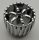 100942 | Wheel Hard Plastic, (100942pb01) Treaded 49.5mm D. x 37.5mm with Molded Flat Silver Spokes Pattern | Custom Chromed by Bubul