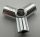 Chrome Silver Technic, Axle and Pin Connector Triple  10288 Custom Chromed by BUBUL
