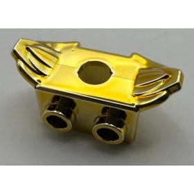   11097 | Chrome Gold Minifig, Armor Shoulder Pads with Front Stud and 2 Back Studs | Custom Chromed by BUBUL