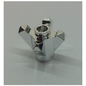   Chrome Silver Rock 1 x 1 Crystal 4 Point  11127 Custom Chromed by BUBUL