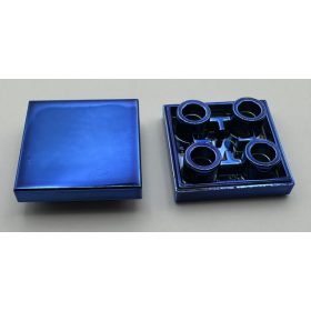   11203 Chrome BLUE Tile, Modified 2 x 2 Inverted Custom Chromed By BUBUL