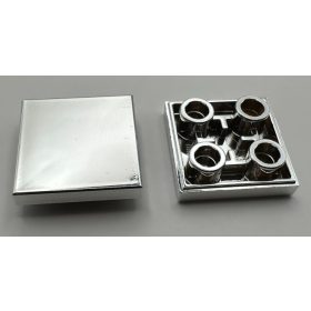   11203 Chrome Silver Tile, Modified 2 x 2 Inverted Custom Chromed By BUBUL