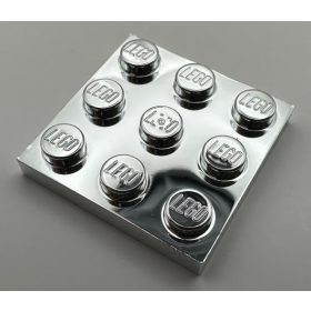 Lego part: 11212 Chrome Silver Plate 3 x 3 Custom chromed by Bubul