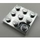 Lego part: 11212 Chrome Silver Plate 3 x 3 Custom chromed by Bubul