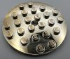 11213 | Chrome Gold Plate, Round 6 x 6 with Hole | Custom Chromed by BUBUL