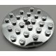 11213 | Chrome Silver Plate, Round 6 x 6 with Hole | Custom Chromed by BUBUL