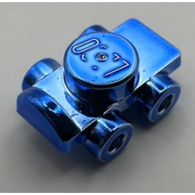   11253, 18747 | Chrome Blue Minifig, Footgear Roller Skate | Custom Chromed by BUBUL