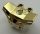 11260 | Chrome Gold Minifigure Armor Space with Square Shoulder Protection | Custom Chromed by BUBUL