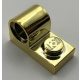 11458 Chrome Gold Plate, Modified 1 x 2 with Pin Hole on Top  Custom Chromed by BUBUL