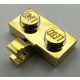 11476 Chrome Gold Plate, Modified 1 x 2 with Clip on Side (Horizontal Grip) 65458 Custom Chromed by Bubul