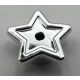 11609 Chrome Silver Plate, Round 1 x 1 with Star and Small Pin Hole or 3498  28619  Custom Chromed by Bubul