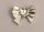 11618 | Chrome Silver Friends Accessories Hair Decoration, Bow with Heart, Long Ribbon and Pin | Custom Chromed by BUBUL