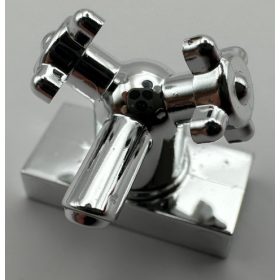   Chrome Silver Tap 1 x 2 with Dual Handles, Small  13770 Custom Chromed By BUBUL