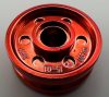 56902, 13971 | Chrome Red Wheel 18mm D. x 8mm with Fake Bolts and Deep Spokes with Inner Ring | Custom Chromed by BUBUL