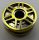 56902, 13971 | Chrome Gold Wheel 18mm D. x 8mm with Fake Bolts and Deep Spokes with Inner Ring | Custom Chromed by BUBUL