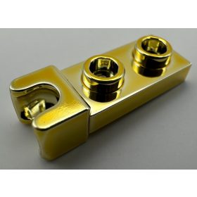   14418 Chrome GOLD Plate, Modified 1 x 2 with Small Towball Socket on End 14418 Custom Chromed by BUBUL