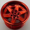 15038 Chrome-RED Wheel 56mm D. x 34mm Technic Racing Medium, 6 Pin Holes or 51150 Custom chromed by Bubul
