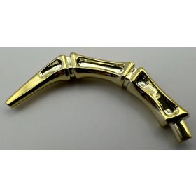   15064 | Chrome gold Appendage Bony Small with Bar End (Leg / Rib / Tail) | Custom Chromed by Bubul