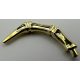 15064 | Chrome gold Appendage Bony Small with Bar End (Leg / Rib / Tail) | Custom Chromed by Bubul