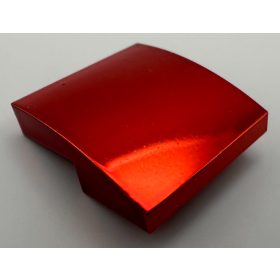   15068 Chrome RED Slope, Curved 2 x 2 No Studs Custom Chromed by BUBUL