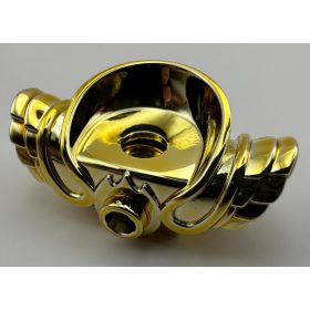   15086 | Chrome Gold Minifigure Armor Shoulder Pads with Neck Protection, Front Stud and 2 Back Studs | Custom Chromed by BUBUL
