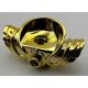 15086 | Chrome Gold Minifigure Armor Shoulder Pads with Neck Protection, Front Stud and 2 Back Studs | Custom Chromed by BUBUL