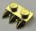 15208 Chrome Gold Plate, Modified 1 x 2 with 3 Teeth  Custom Chromed by BUBUL