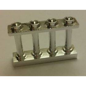   15332 | Chrome Silver Fence Spindled 1 x 4 x 2 with 4 Studs | Custom Chromed by Bubul