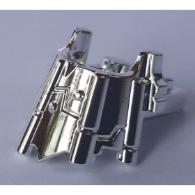   Chrome Silver Plate, Modified 2 x 2 with Curved Minifigure Head Holder  Part: 15440 Custom Chromed by BUBUL