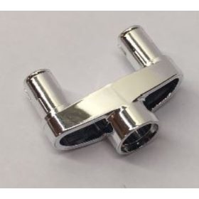   Chrome Silver Technic, Pin Connector 3L with 2 Pins and Center Hole  15461 Custom Chromed by BUBUL