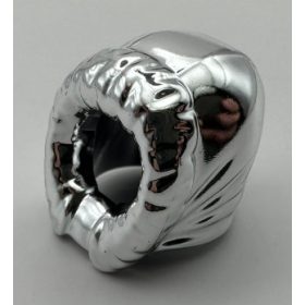   15541 Chrome Silver Minifigure, Headgear Hood Fur-lined, Short, Narrow Facial Opening Custom Chromed by BUBUL