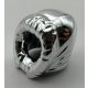 15541 Chrome Silver Minifigure, Headgear Hood Fur-lined, Short, Narrow Facial Opening Custom Chromed by BUBUL