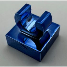   15712 Chrome BLUE Tile, Modified 1 x 1 with Clip - Rounded Edges 15712 or 2555 Custom chromed by Bubul