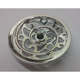   15744 Chrome Silver Wheel Wagon - Ornate Huge (43mm D.)  Custom Chromed by BUBUL