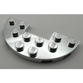   18646 | Plate, Round Half 3 x 6 with 1 x 2 Cutout | Custom Chromed by Bubul
