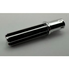   18651 Chrome Silver Technic, Axle Pin 3L with Friction Ridges Lengthwise and 2L Axle Custom Chromed by BUBUL