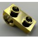 18677 Chrome Gold Plate, Modified 1 x 2 with Pin Hole on Bottom or 28809  Custom Chromed by BUBUL