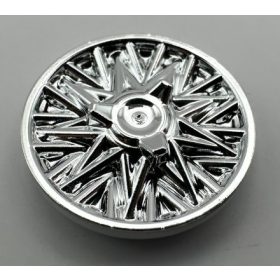   1872 Chrome Silver Wheel Cover Thin Spoke and Spinner - for Wheel 18976 or 100729 Custom Chromed by BUBUL