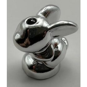   18852, 98387 | Chrome Silver Bunny / Rabbit, Friends, Baby, Sitting | Custom Chromed by BUBUL