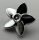 18853 | Chrome Silver Friends Accessories Hair Decoration, Flower with Pointed Petals and Small Pin | Custom Chromed by BUBUL