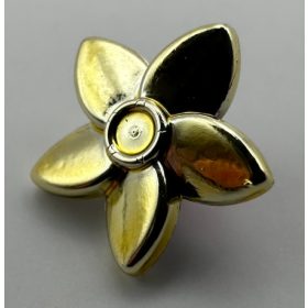   18853 | Chrome Gold Friends Accessories Hair Decoration, Flower with Pointed Petals and Small Pin | Custom Chromed by BUBUL