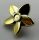 18853 | Chrome Gold Friends Accessories Hair Decoration, Flower with Pointed Petals and Small Pin | Custom Chromed by BUBUL