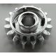 18946 Chrome Silver Technic, Gear 16 Tooth with Clutch on Both Sides  chromed by Bubul