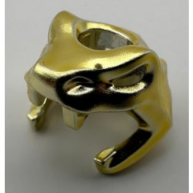   18962 Chrome GOLD Minifigure, Headgear Helmet Snake Skull Custom Chromed by BUBUL