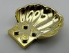18970 | Chrome Gold Clam / Scallop Shell with 4 Studs | Custom Chromed by Bubul
