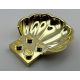 18970 | Chrome Gold Clam / Scallop Shell with 4 Studs | Custom Chromed by Bubul