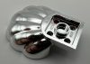 18970 | Chrome Silver Clam / Scallop Shell with 4 Studs | Custom Chromed by Bubul