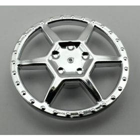   1900 Chrome Silver Wheel Cover 6 Spoke - for Wheel 72206pb01 Custom Chromed by BUBUL