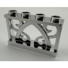   19121 | Chrome Silver Fence 1 x 4 x 2 Ornamental with 4 Studs | Custom Chromed by BUBUL