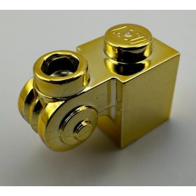  20310 | Chrome GOLD Brick, Modified 1 x 1 with Scroll with Open Stud | Custom Chromed by BUBUL
